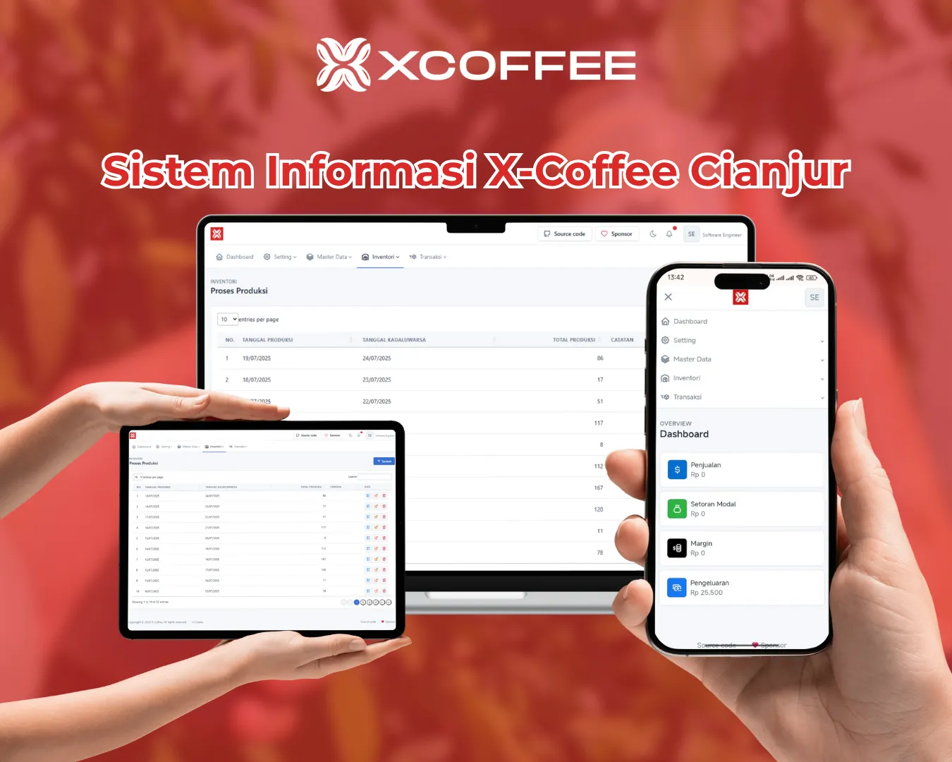 Sistem Informasi X-Coffee Cianjur Website